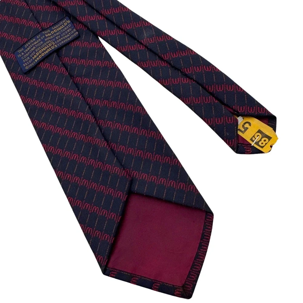 Vintage 80s McDonalds Manager Neck Tie 56